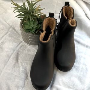 Chooka black ankle boots. New with tags